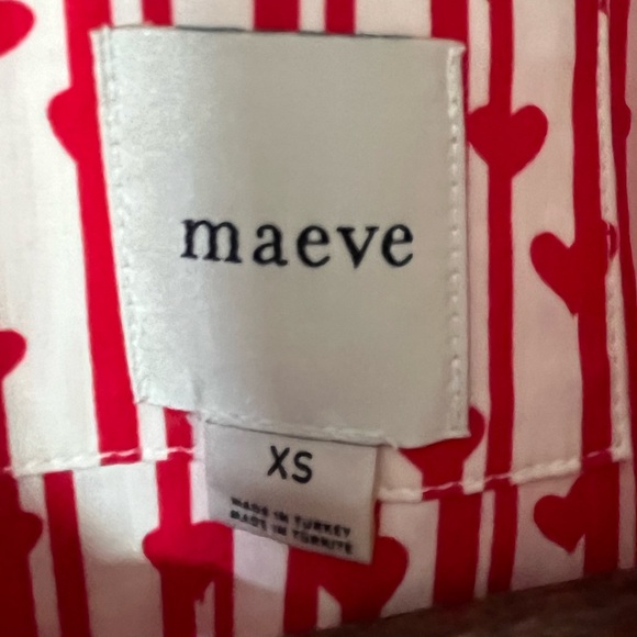 Anthropologie Dresses | NWOT Maeve Bettina Tiered Shirt Dress Heart, XS - Picture 5 of 6